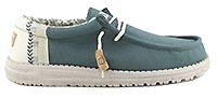 WALLY LINEN NATURAL TEAL - Hey Dude